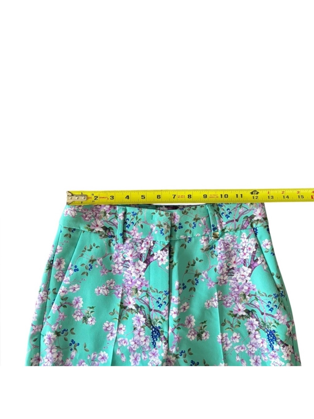 RAFFAELLO ROSSI NWT Gabriella femine floral mint green trouser pant size EU 32 - Picture 5 of 15